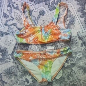 Colorful Tie-Dye Kids Bikini